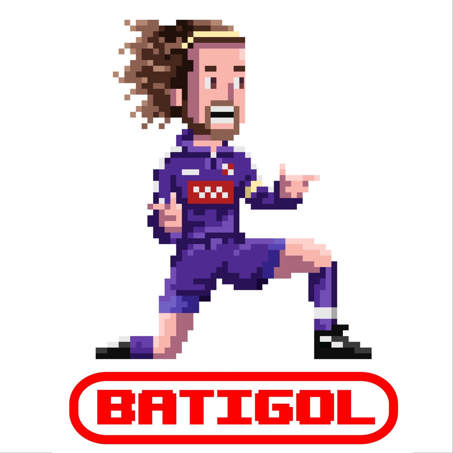 Batigol Pixel Art T-Shirt - Batistuta
