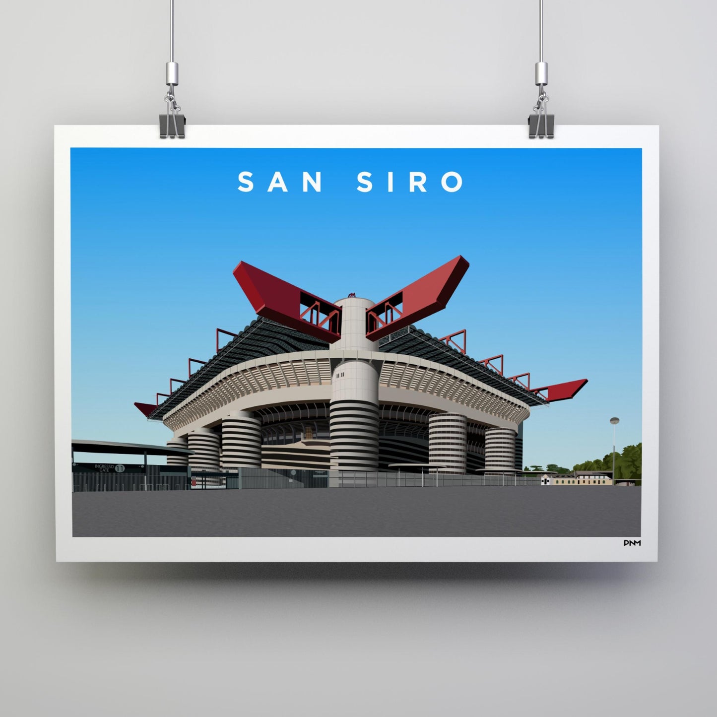 San Siro Stadium Print - AC Milan - Inter Milan - Guiseppe Meazza