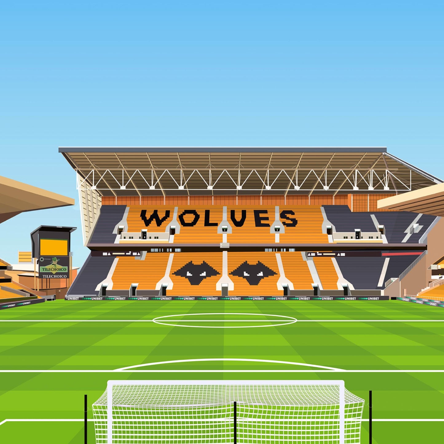 Molineux Stadium Print - Wolves - Wolverhampton Wanderers - WWFC