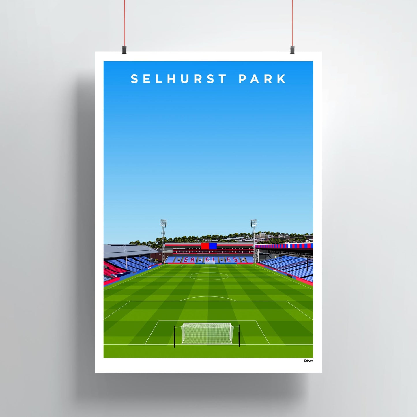 View From The Holmesdale Road Stand Print - Crystal Palace - Selhurst Park