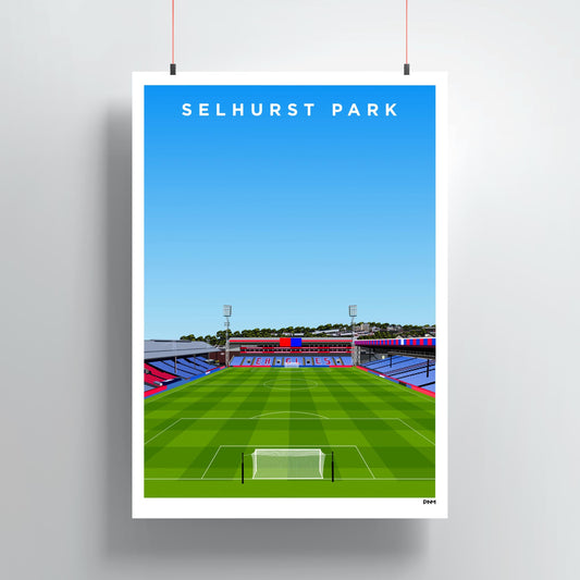 View From The Holmesdale Road Stand Print - Crystal Palace - Selhurst Park