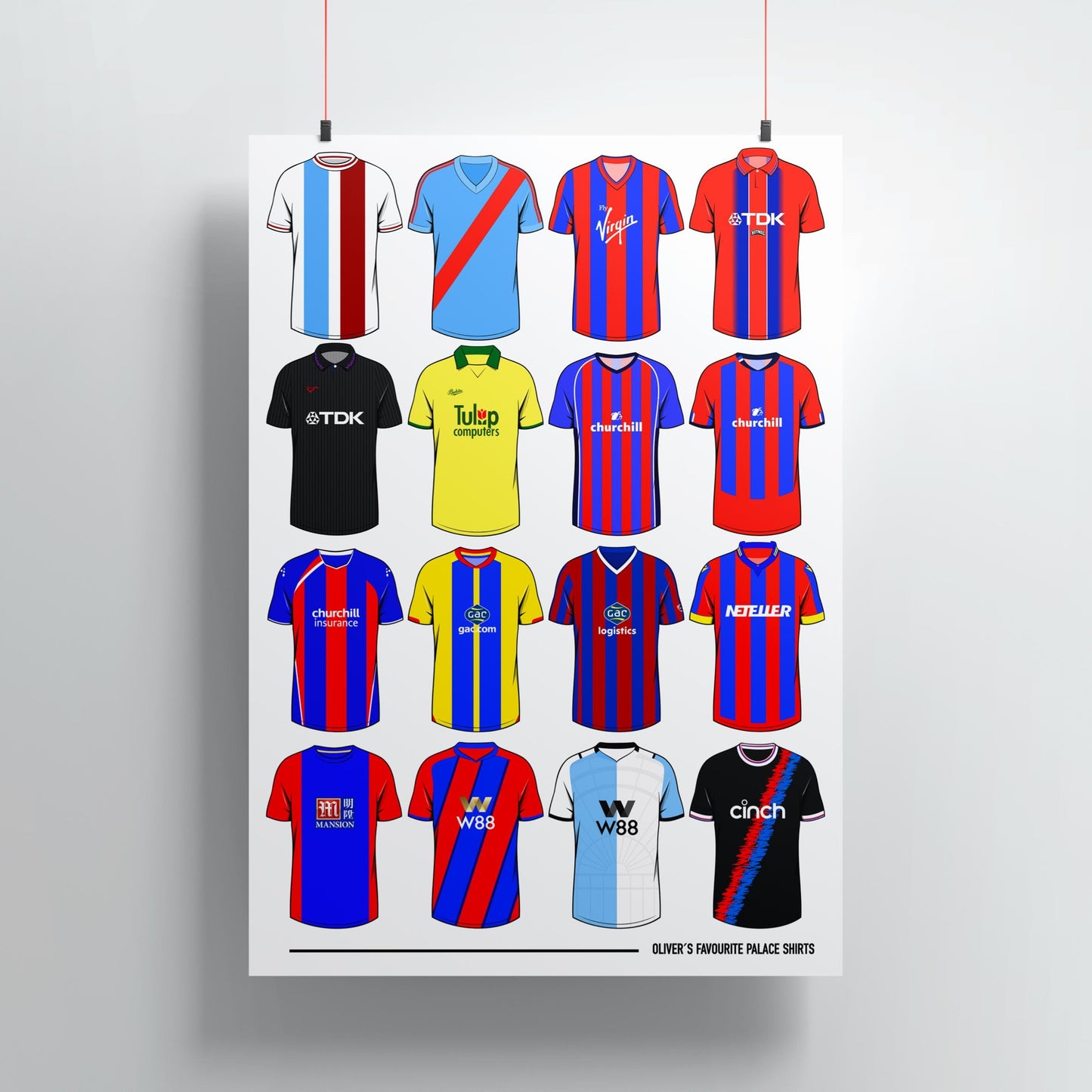 Personalised Crystal Palace Shirts Print