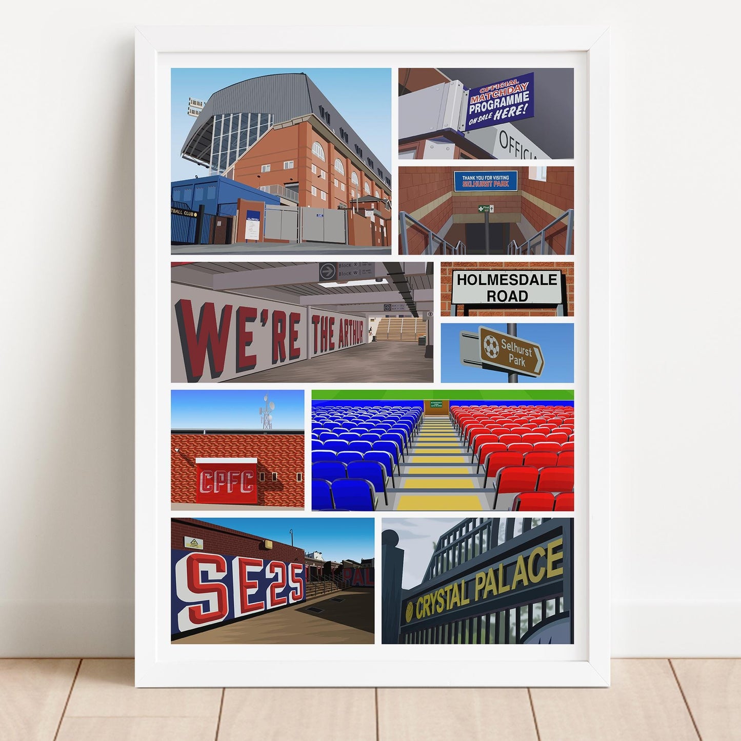 Selhurst Park Stadium Montage Print