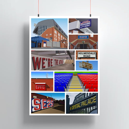 Selhurst Park Stadium Montage Print