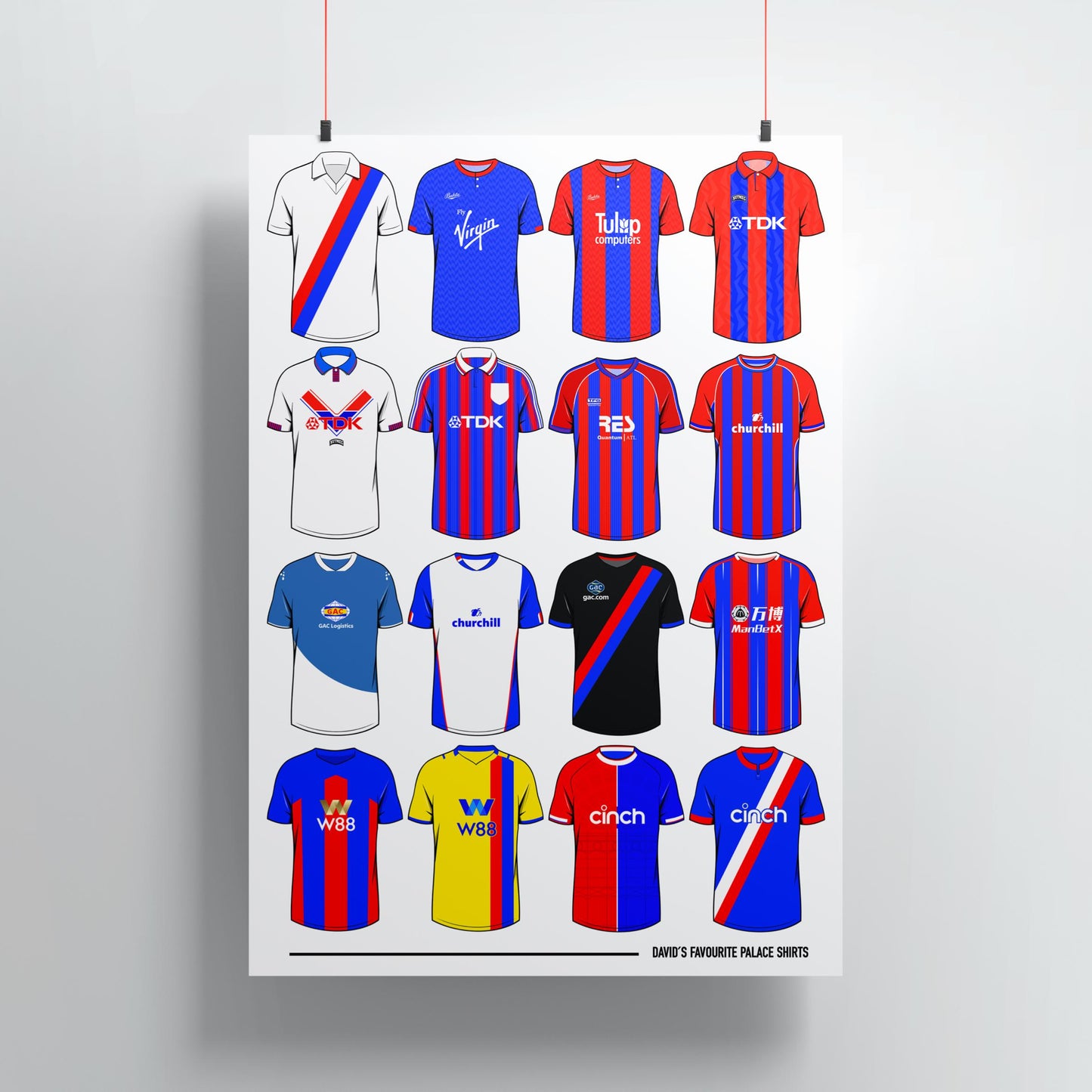 Personalised Crystal Palace Shirts Print
